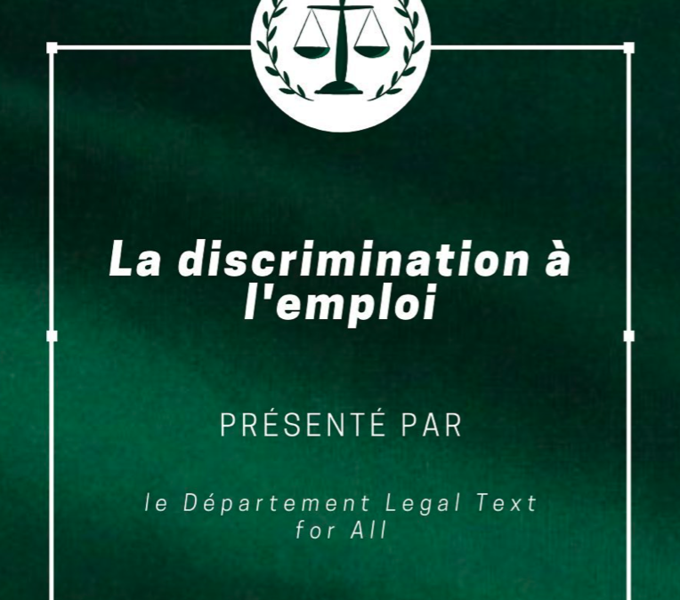 La discrimination à l’emploi