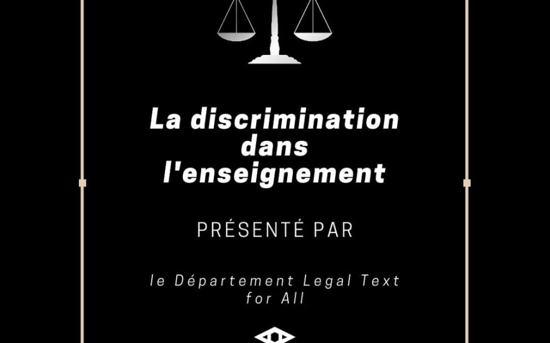 La discrimination dans l’enseignement